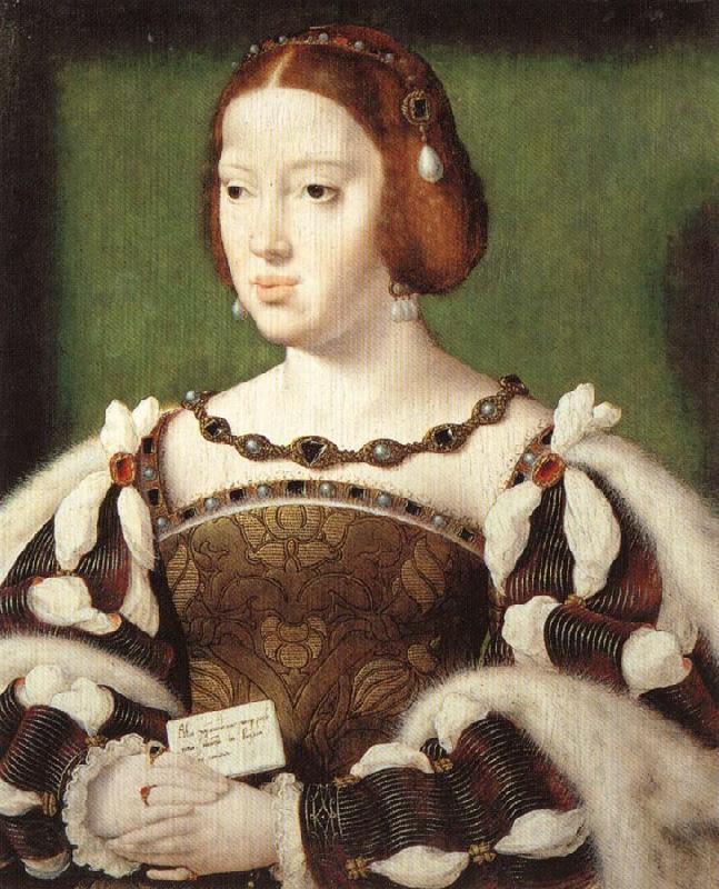 Joos van cleve Portrait of Eleonora, Queen of France Spain oil painting art